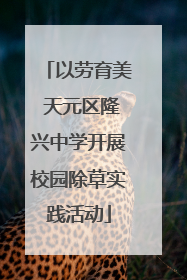 以劳育美 天元区隆兴中学开展校园除草实践活动